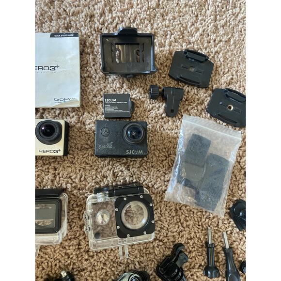 GoPro Go Pro Hero 3+ & SJCAM SJ14000 Camera Bundle & Accessories Mount Cases - Picture 13 of 16